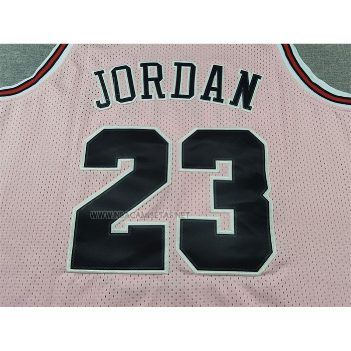 Camiseta Chicago Bulls Michael Jordan NO 23 Mitchell & Ness 1997-98 Rosa